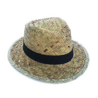 Flax Cowboy Hat with Black Band
